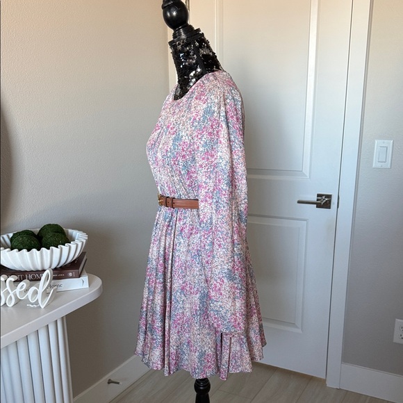 Bohme Pink Floral Dress with Belt - Picture 4 of 7